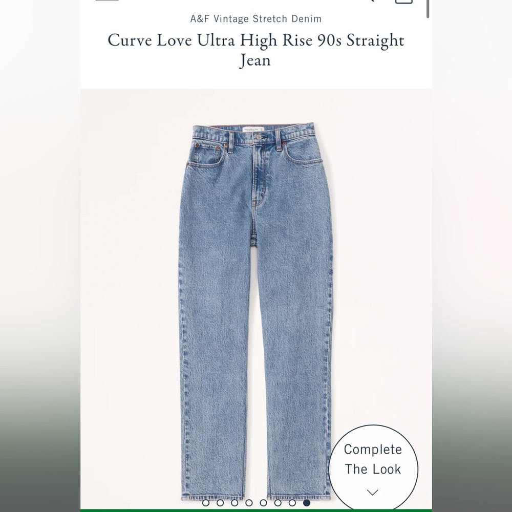 Abercrombie 90s Ultra High Rise Straight SHORT